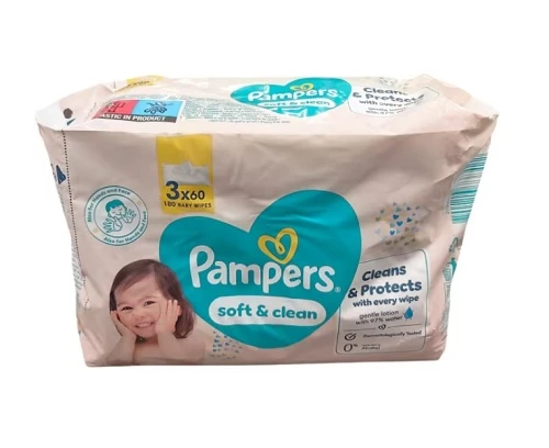 Servetele Umede Pampers Baby Soft Clean 3x60 bucati